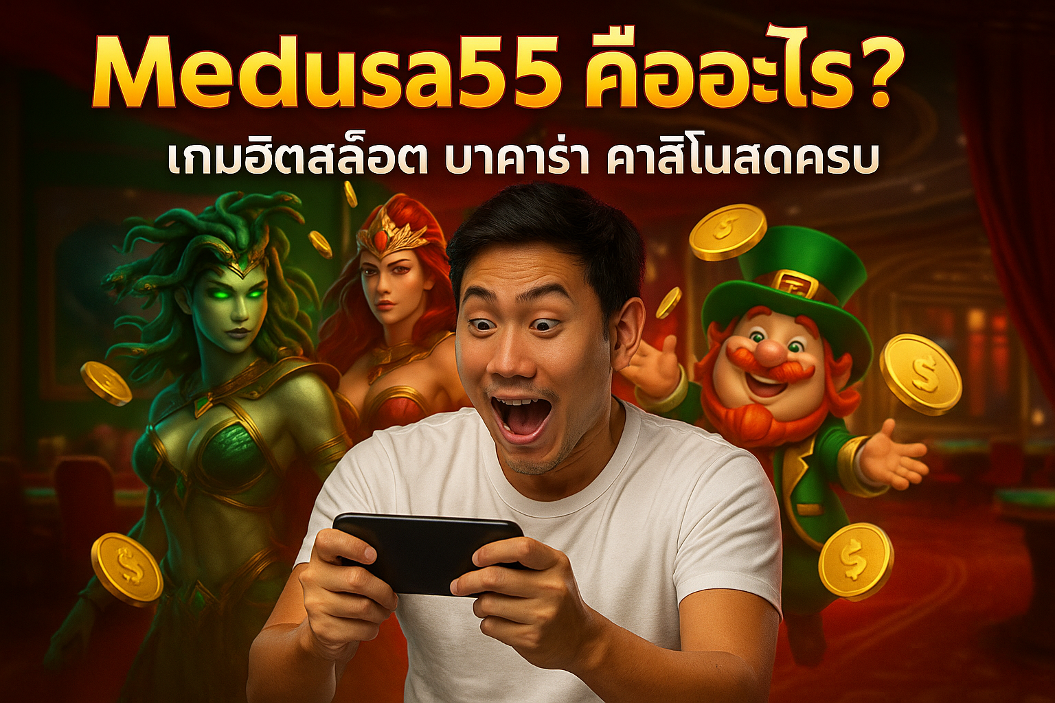 Medusa55 คืออะไร? เกมฮิตสล็อต บาคาร่า คาสิโนสดครบ